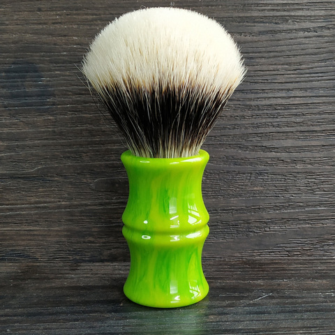 Dscostic-brosse à raser avec poignée en résine de bambou, à 2 bandes, pour nœuds cheveux blaireau, 26mm ► Photo 1/6