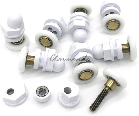 Roues de rechange pour portes de douche 8 x pour rouleaux de 19mm,23mm,25mm et 27mm ► Photo 1/5