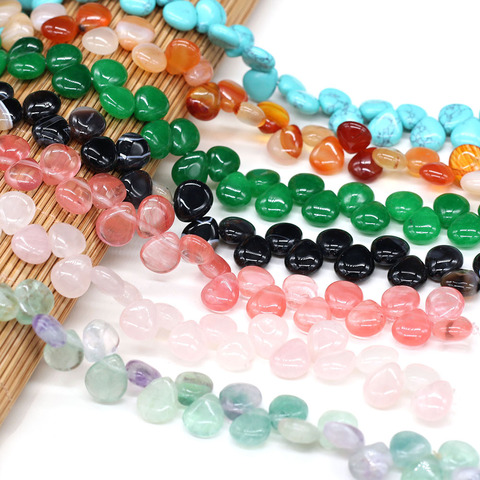 Collier en pierre 100% naturelle en forme de goutte, Agates indiennes/quartz, perle pour bijoux fins, accessoires pour la fabrication de bracelets pour femmes ► Photo 1/6