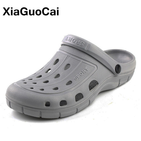 Sabots d'été antidérapants à séchage rapide pour hommes, pantoufles de maison décontractées, chaussures de jardin, sandales de plage bon marché, Mules de salle de bain, 2022 ► Photo 1/6