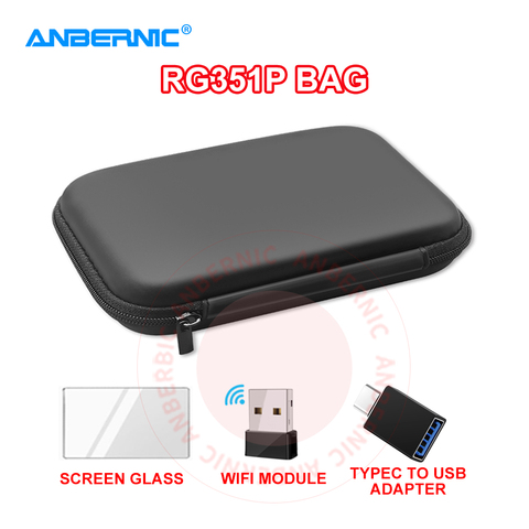 ANBERNIC - RG351P Sac Coque En Verre Trempé Protecteur D'écran RG351P RG351 Console Portable Accessoire de Jeu Module Wifi ► Photo 1/6