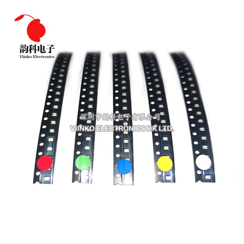 100 pièces 0805 SMD LED blanc rouge bleu jaune vert Orange blanc chaud rose violet RGB Diode électroluminescente ► Photo 1/1