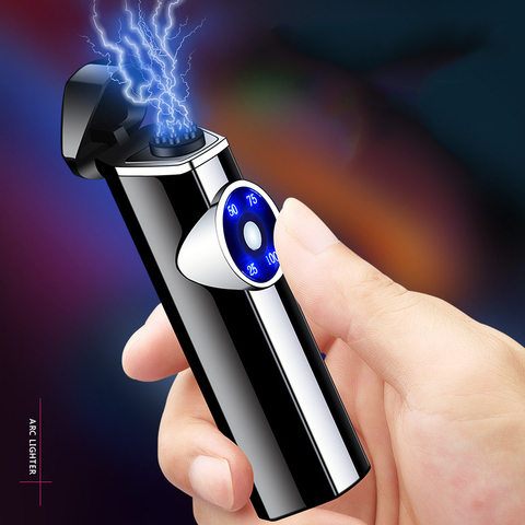 Briquet Usb haut de gamme, coupe-vent Six Arc, briquet Plasma, en métal, pour Camping, survie en plein air, Gadgets pour hommes ► Photo 1/6