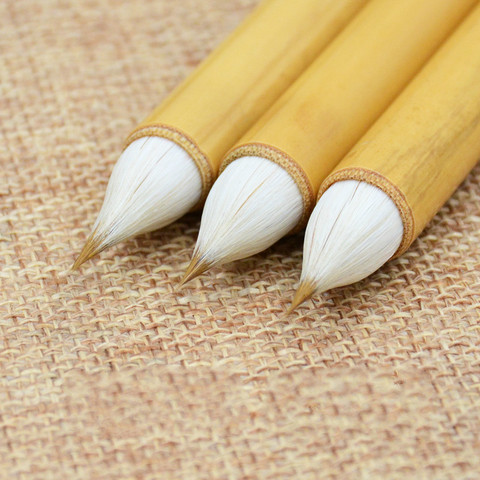 Brosse à cheveux courts chinoise, petit stylo régulier, écriture spéciale, calligraphie, artisanat ancien ► Photo 1/5