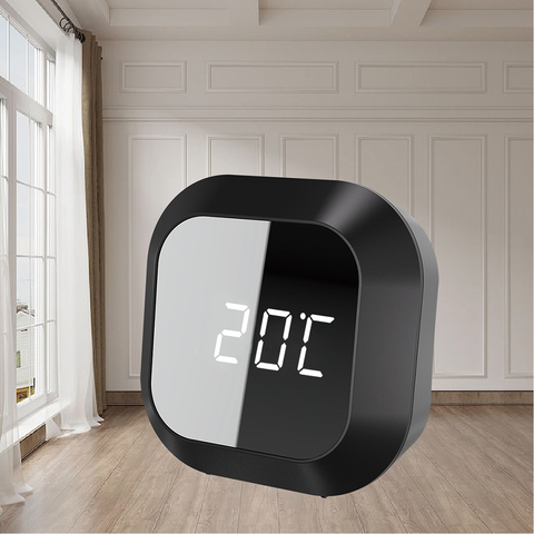 Réveil numérique électronique à miroir, horloge de bureau, horloge de chevet pour la maison avec thermomètre, USB LED ► Photo 1/6