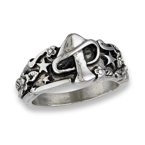 Bague Vintage motif champignon étoile fleur, pour femmes, feuille Punk Hip Hop Biker doigt fête boîte de nuit, cadeau bijoux pour adultes ► Photo 1/5