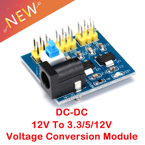 Module d'alimentation électrique 3.3V 5V 12V, Module de Conversion de tension cc multi-sortie 12V à 3.3/5/12 avec lumière ► Photo 1/5