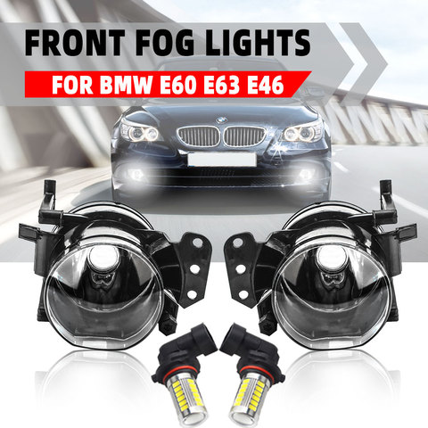 Phares antibrouillard LED halogènes pour BMW, pour modèles E60, E90, E63, E46, 323i, 325i, 525i ► Photo 1/6