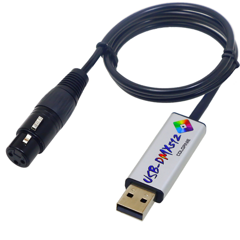 Adaptateur USB vers DMX DMX512, contrôleur d'éclairage de scène pour ordinateur, variateur Led avec CD ► Photo 1/6