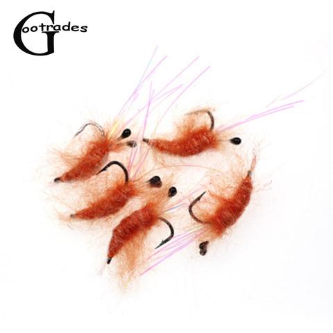 5 pièces créatif plume + Fiber à la main Streamer mouche Muddler mouche truite sangsue pêche leurres artificiels couleur aléatoire crevettes leurre appât ► Photo 1/6