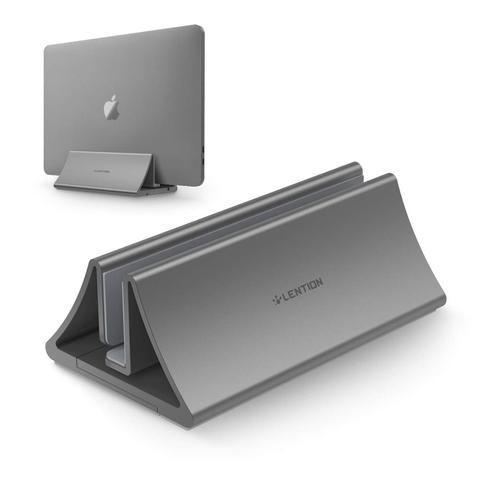 Support de bureau Vertical peu encombrant en aluminium pour MacBook Air/Pro 16 13 15, iPad Pro 12.9, Chromebook et ordinateur portable de 11 à 17 pouces ► Photo 1/6