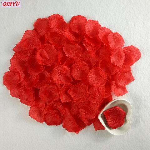 Pétales de roses artificielles en soie, 1000 pièces, accessoires colorés pour mariage, 7z ► Photo 1/6