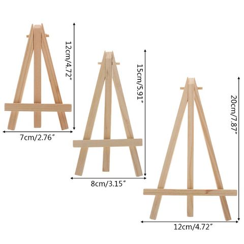 Support de peinture réglable en bois, présentoir de trépied d