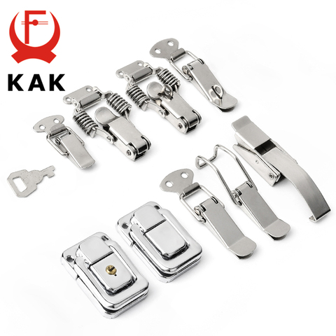 5 pcs KAK J107 Quincaillerie Boîtes à Ressort Loquet Catch À Bascule Hasp 46*21 En Acier Doux Hasp Pour porte coulissante Simple Fenêtre ► Photo 1/6