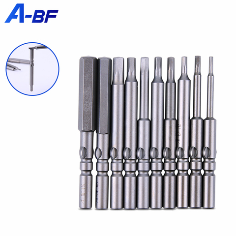 Embouts de tournevis électriques intérieurs de 5mm, embouts de tournevis électriques hexagonaux magnétiques S2, jeu d'embouts de tournevis, haute résistance, accessoires d'outils électriques robustes, A-BF ► Photo 1/6