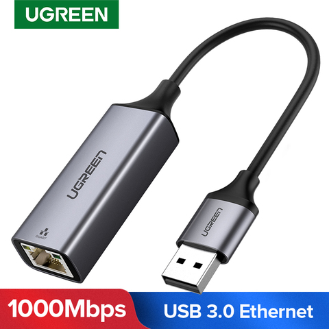 Ugreen USB Ethernet Adaptateur USB 3.0 2.0 Carte réseau USB RJ45 Lan pour Windows 10 Xiaomi Mi Box 3 Nintend Commutateur Ethernet USB ► Photo 1/6