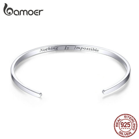 Bamoer graver Courage bracelet 