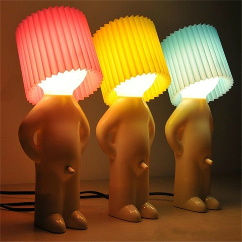 Vilain garçon Mr. P un peu timide homme créatif lampe veilleuses chambre lampe de Table pour la décoration de la maison Couple joli cadeau fête faveur ► Photo 1/5