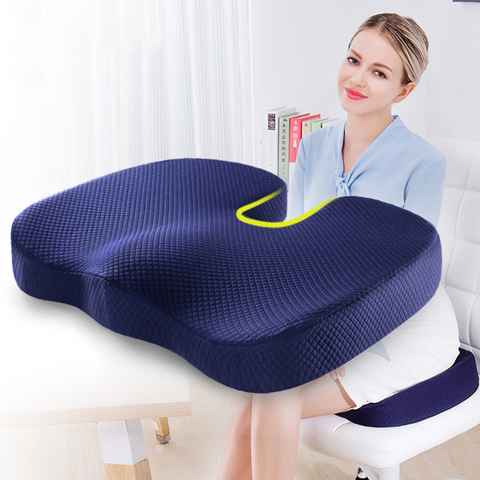 Coussin de siège de voyage en forme de U | Coussin de chaise de Massage orthopédique, de bureau, mousse à mémoire, Support d'oreiller, Sciatica, soulagement de la douleur ► Photo 1/6