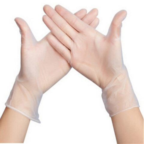 Gants en vinyle jetables, 10 pièces, en PVC de qualité alimentaire, Non stériles, sans poudre, toucher lisse, pour la vaisselle, le nettoyage ménager ► Photo 1/6