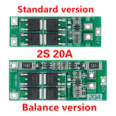 2S 20A 7.4V 8.4V 18650 batterie au Lithium carte de protection/BMS carte standard/balance ► Photo 1/6
