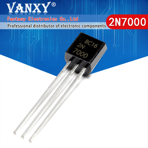 100 pièces 2N7000 TO92 petit Signal MOSFET 200 mAmps, 60 Volts n-channel TO-92 Original et nouveau ► Photo 1/4