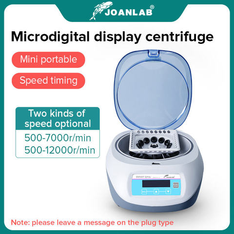 Laboratoire de centrifugeuse PRP à grande vitesse numérique de Machine de micro centrifugeuse de PCR 7000rpm 12000rpm 0.2 / 0.5 / 1.5 / 2ml Tube de centrifugeuse 110v à 220v ► Photo 1/6