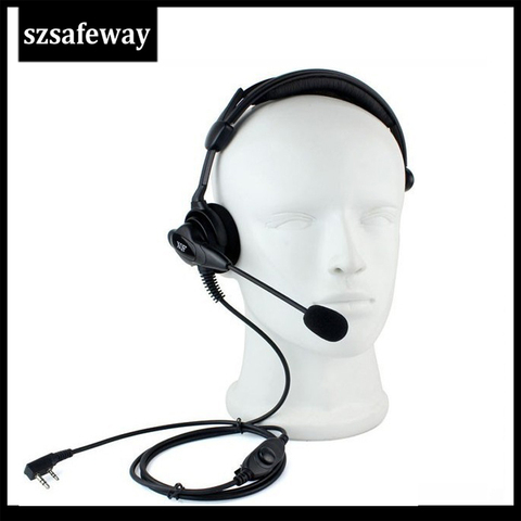 Haute qualité 2 broches à Deux voies radio boom mic casque casque avec en ligne PPT pour baofeng talkie walkie UV-5R 888 S, WOUXUN TYT ► Photo 1/4