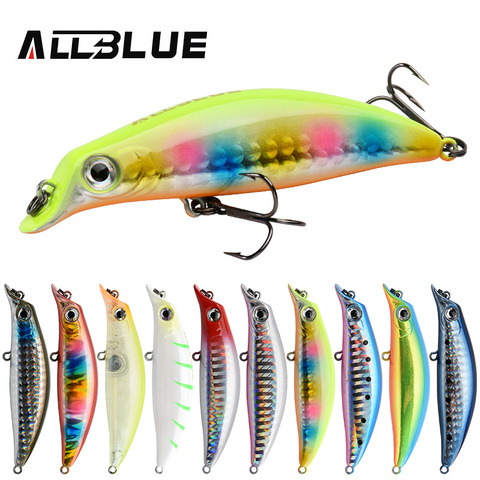 ALLBLUE CAPTOR 75S leurre de pêche 75mm 8g coulant Wobbler longue coulée Minnow profondeur 0.8-1.2m basse brochet appât artificiel attirail ► Photo 1/6