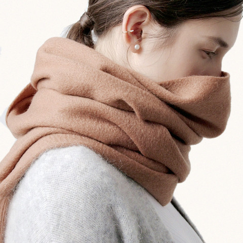 Écharpe en laine d'hiver pour femmes, foulard de luxe pour adultes, automne, de styliste, Poncho, unisexe ► Photo 1/5