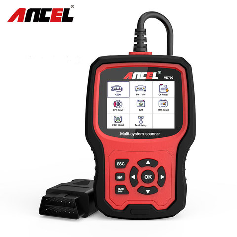 ANCEL VD700 OBD2 Scanner Outil de Diagnostic Pour VAG Huile ABS EPB DPF SRS Réinitialisation TPMS OBD Automobile Scanner Outil De Diagnostic De Voiture ► Photo 1/6