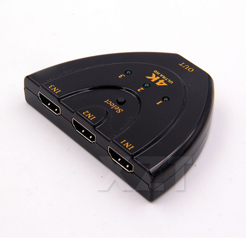 Mini répartiteur HDMI 3 ports 1.4b 4K 1080P, commutateur HDMI 3 en 1, Hub pour 3D HDTV PC DVD Xbox PS3 PS4 projecteur ► Photo 1/6