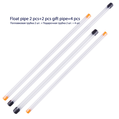 2 pièces/lot Tube de flotteur de pêche + 2 pièces Tube de cadeau Bobber de pêche PVC bouée Protection Tube de stockage Portable Boya tuyau matériel de pêche ► Photo 1/6