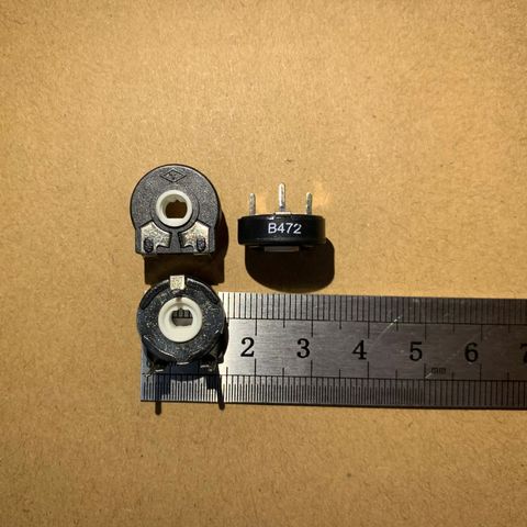 Potentiomètre ajustable PIHER d'espagne importé, trou ovale horizontal PT15-4.7K, 2 pièces ► Photo 1/1