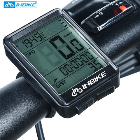 INBIKE-ordinateur de vélo avec fil et sans fil de 2.1 pouces, chronomètre pour le cyclisme pour vtt, odomètre de vitesse, multifonction LED, rétroéclairage ► Photo 1/6