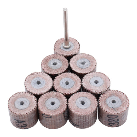 Disque à lamelles de ponçage, 5 à 10 pièces + 1 12mm, accessoires pour meuleuse Abrasive, outils rotatifs Dremel ► Photo 1/2