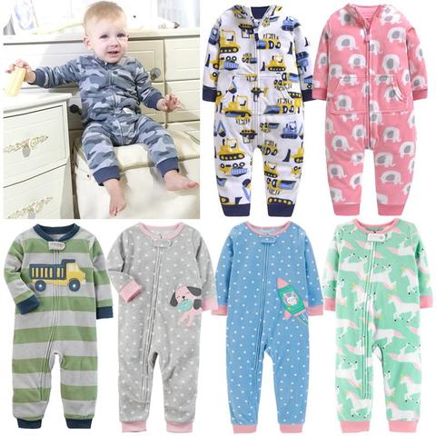 2022 Bébé vêtements bebes salopette col polaire nouveau-né pyjamas nourrissons bébé garçons vêtements garçons vêtements combinaisons outwear ► Photo 1/6