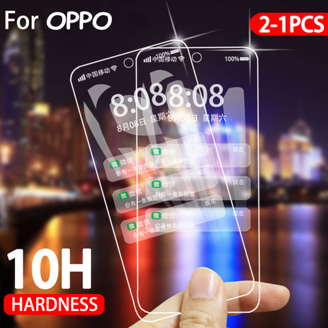 10H 1-2 pièces verre trempé pour Oppo A9 A5 2022 F11 Pro protecteur d'écran verre de protection pour Oppo Realme X C1 C2 3 Reno 2 Reno2 ► Photo 1/6