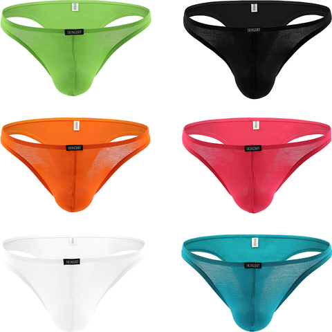 Slip de couverture moyenne pour hommes, doux et bas, slip Sexy pour le dos, sous-vêtement Bikini ► Photo 1/6