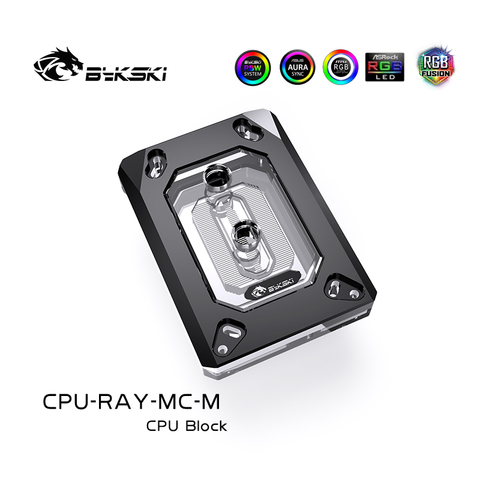 BYKSKI pour refroidisseur AM4 refroidisseur d'eau CPU bloc d'eau utilisation pour AM3/Ryzen 3600 /3000/3/5/7 filet A-RGB/RGB CPU radiateur ► Photo 1/6