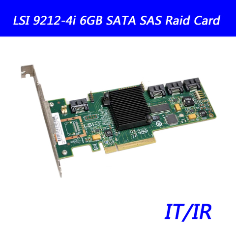 Carte d'extension PCI-E 6 go SATA SAS, mode IT/IR, HBA pour LSI, 9212-4i ► Photo 1/3