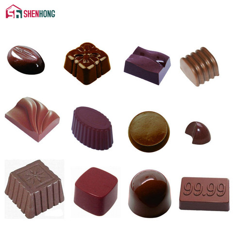 SHENHONG-POP-moules à chocolat 3D en Polycarbonate, différentes formes, moules à bonbons ► Photo 1/6