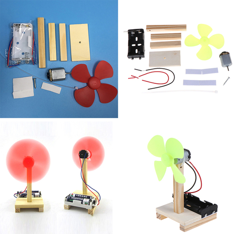 Offre Spéciale bricolage électrique ventilateur modèle Kit enfants Science expérience jouets école projet maternelle créatif assemblé tige éducation ► Photo 1/6