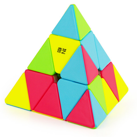 Qiyi – Cube magique professionnel, forme de pyramide, 3x3x3, 10 sortes de Puzzles, jouets éducatifs colorés pour enfants ► Photo 1/6