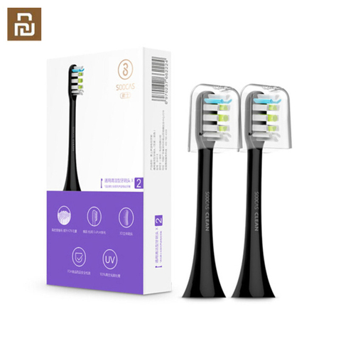 Origine Xiao mi 2 pcs SOOCAS Remplacement Brosse À Dents Tête pour SOOCAS/SOOCARE X3 mi Maison APP Contrôle Bluetooth Teethbrush ► Photo 1/5