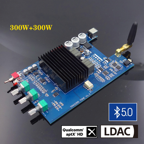 TPA3255 LDAC PCM5102A DAC amplificateur 300W + 300W QCC5125 Bluetooth 5.0 amplificateur de puissance numérique amplificateur Audio domestique ► Photo 1/6