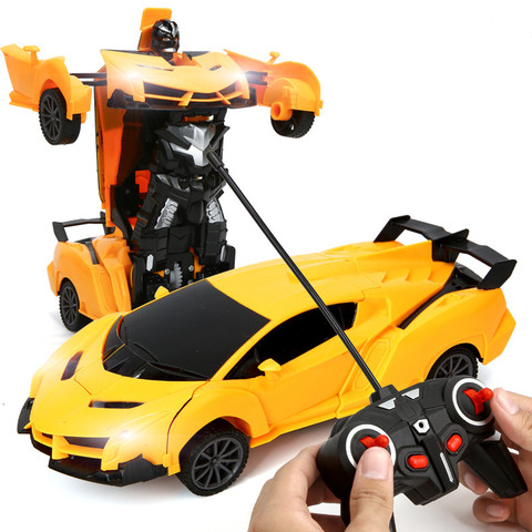 Nouveau 2 en 1 RC voiture jouet Transformation Robots voiture conduite véhicule voitures de sport modèles télécommande voiture RC jouet cadeau pour garçons jouet ► Photo 1/6