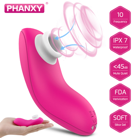 PHANXY – Stimulateur massuer pour clitoris et mamelon, jouet sexuel pour femme, effet par succion/vibration ► Photo 1/6