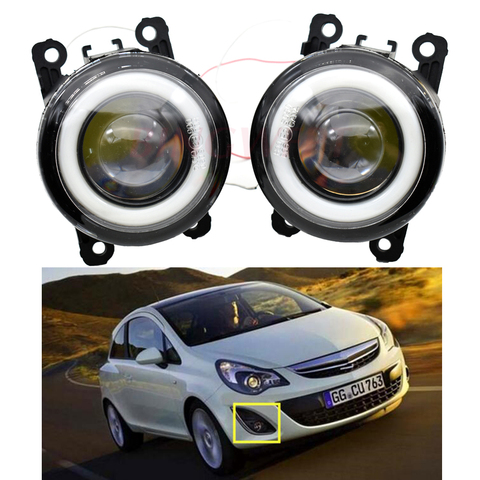 Kit de phares antibrouillard pour voiture, 1 paire, Angel eye DRL, pour Opel Corsa D Hatchback 2006 – 2012, Zafira B MPV A05 2005 – 2011 ► Photo 1/6