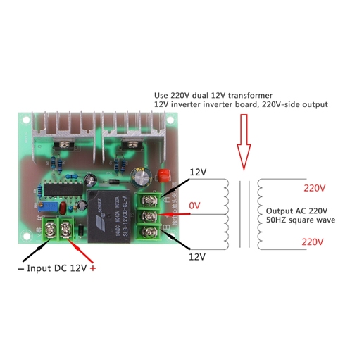 300W DC 12V à AC 220V onduleur carte pilote Module d'alimentation transformateur de noyau d'entraînement nouveau ► Photo 1/6